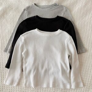 3 Pack 3T Waffle Long Sleeve